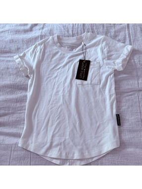 Little bipsy bamboo pocket tee white nwt